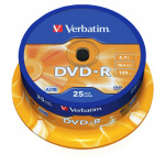 DVD-R AZO 16x 4.7GB 25 Pack Spindle Matt Silver