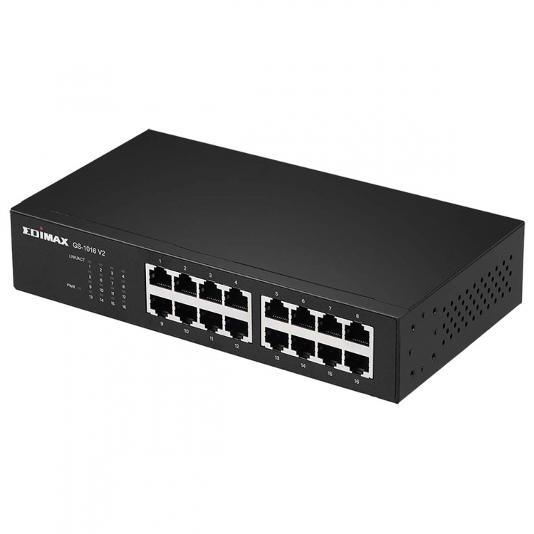 Edimax 16-Port Gigabit Switch Black Edimax 16-Port Gigabit Switch Black