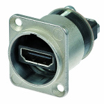 Neutrik HDMI 1.3 feedthrough adapter with D-form housing Neutrik HDMI 1.3 feedthrough adapter with D-form housing