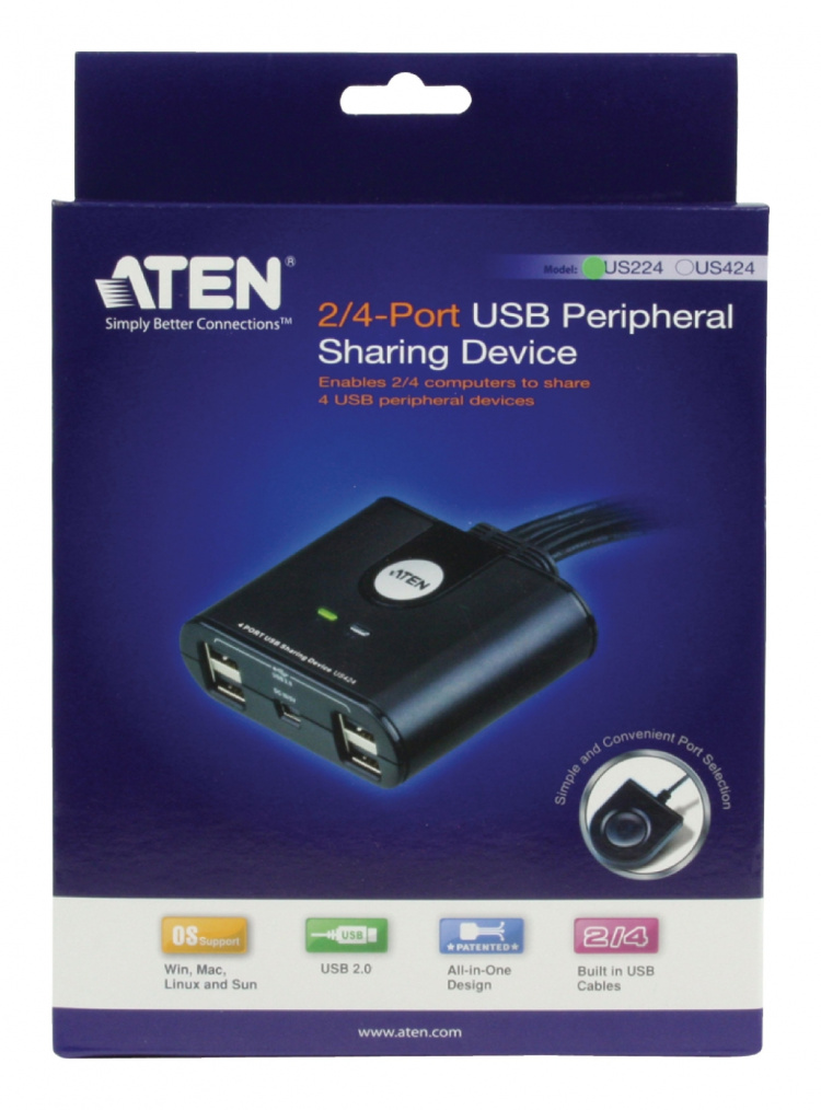 aten 2-Port USB 2.0 Peripheral Sharing Device