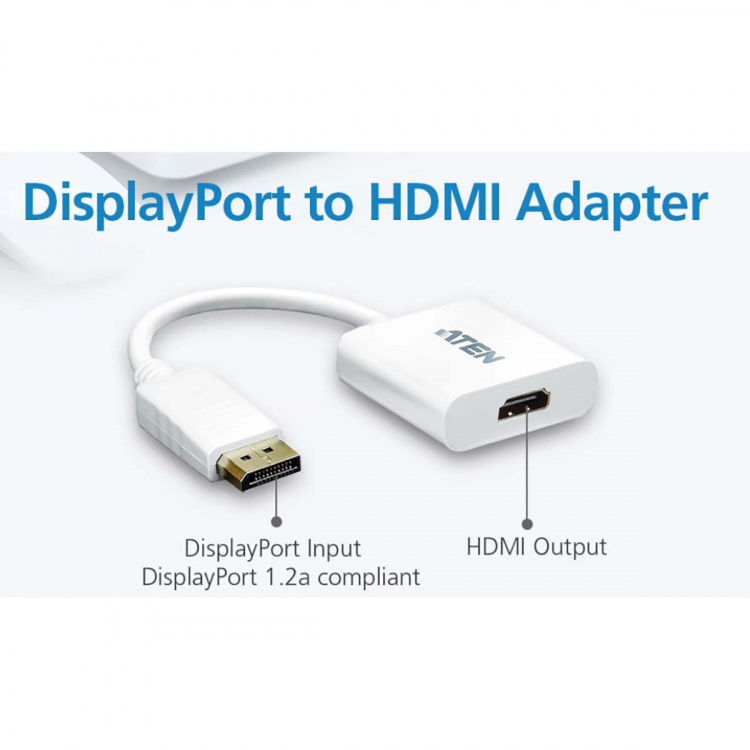 aten DisplayPort to HDMI converter, PC: Up to UXGA / HDTV: Up to 1080i,1080p