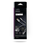 Nedis Lightning Cable | USB 2.0 | Apple Lightning 8-Pin | USB-A Male | 480 Mbps | Gold Plated | 1.00 m | Round | Braided / Nylon | Aluminium | Cover Window Box