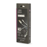 Nedis Lightning Cable | USB 2.0 | Apple Lightning 8-Pin | USB-A Male | 480 Mbps | Gold Plated | 2.00 m | Round | Braided / Nylon | Aluminium | Cover Window Box