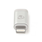 Nedis Lightning Adapter | Apple Lightning 8-Pin | USB Micro-B Female | Gold Plated | Round | Aluminium