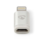 Nedis Lightning Adapter | Apple Lightning 8-Pin | USB Micro-B Female | Gold Plated | Round | Aluminium