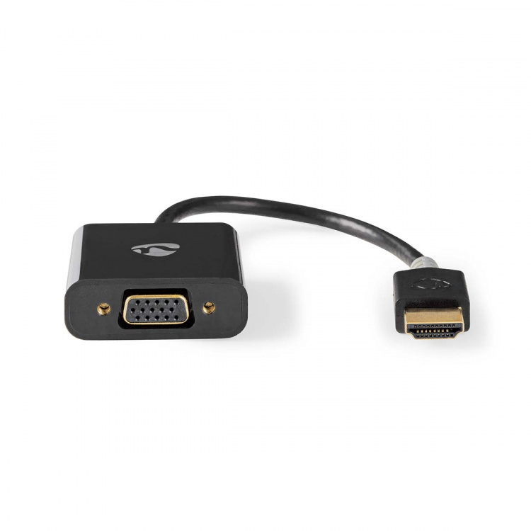 Nedis HDMI™ Adapter | HDMI™ Connector | USB Micro-B Female / VGA Female / 3.5 mm Female | Gold Plated | Straight | PVC | Anthracite | 1 pcs | Box Nedis HDMI™ Adapter | HDMI™ Connector | USB Micro-B Female / VGA Female / 3.5 mm Female | Gold Plated | Straight | PVC | Anthracite | 1 pcs | Box