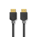 Nedis High Speed HDMI™ Cable with Ethernet | HDMI™ Connector | HDMI™ Connector | 4K@60Hz | ARC | 18 Gbps | 7.50 m | Round | PVC | Anthracite | Box