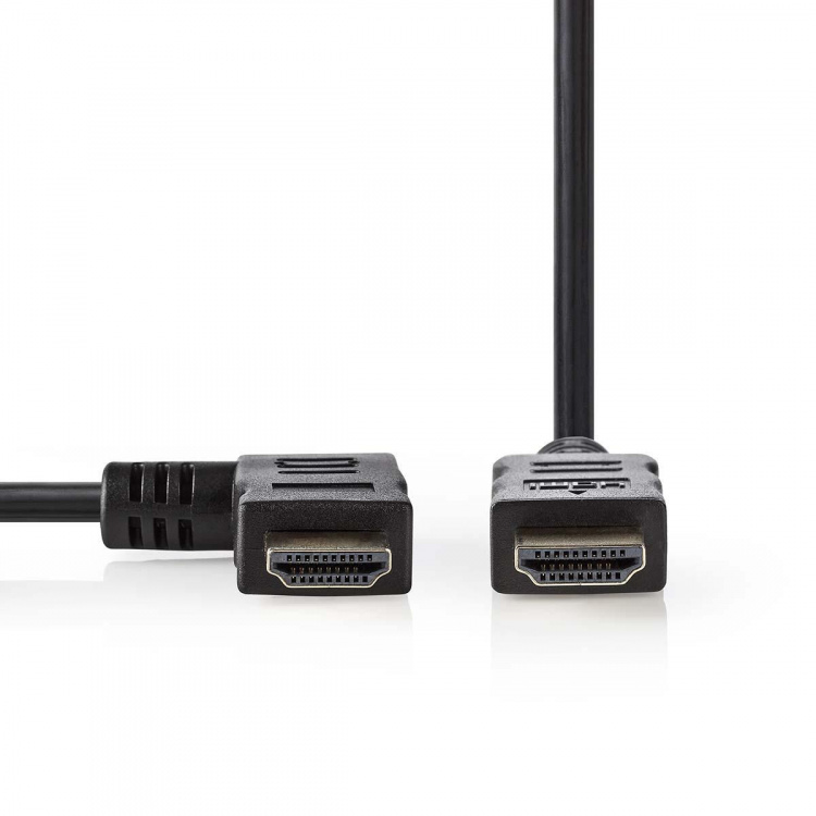 Nedis High Speed HDMI™ Cable with Ethernet | Left Hooked HDMI™ Connector | HDMI™ Connector | 4K@30Hz | 10.2 Gbps | 1.50 m | Round | PVC | Black | Envelope Nedis High Speed HDMI™ Cable with Ethernet | Left Hooked HDMI™ Connector | HDMI™ Connector | 4K@30Hz | 10.2 Gbps | 1.50 m | Round | PVC | Black | Envelope