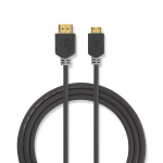 Nedis High Speed HDMI™ Cable with Ethernet | HDMI™ Connector | HDMI™ Mini Connector | 4K@60Hz | 18 Gbps | 2.00 m | Round | PVC | Anthracite | Window Box Nedis High Speed HDMI™ Cable with Ethernet | HDMI™ Connector | HDMI™ Mini Connector | 4K@60Hz | 18 Gbps | 2.00 m | Round | PVC | Anthracite | Window Box
