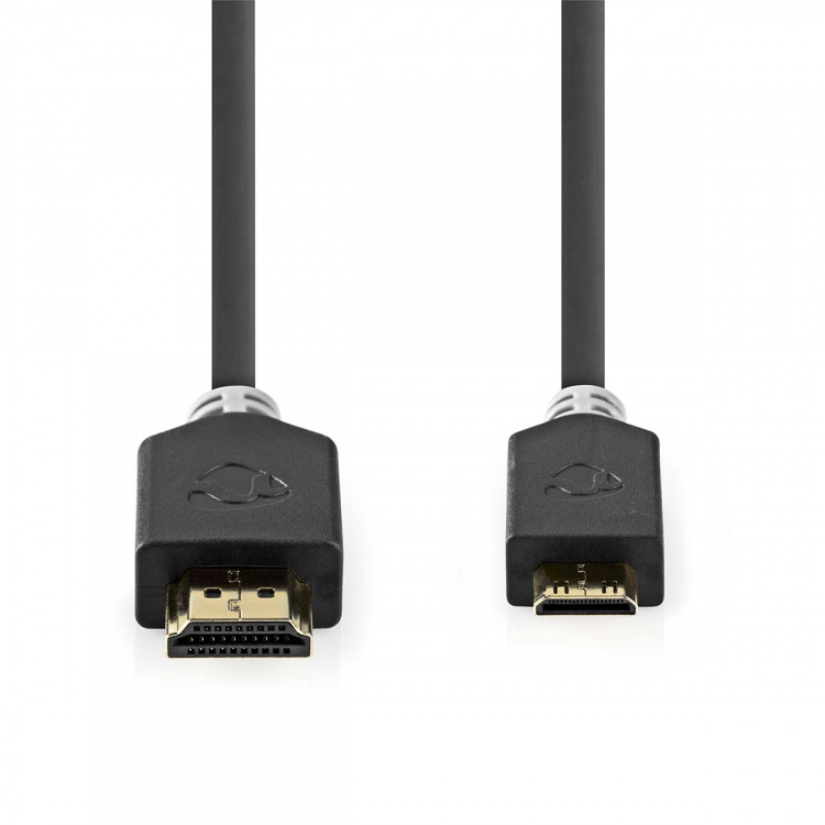 Nedis High Speed HDMI™ Cable with Ethernet | HDMI™ Connector | HDMI™ Mini Connector | 4K@60Hz | 18 Gbps | 2.00 m | Round | PVC | Anthracite | Window Box Nedis High Speed HDMI™ Cable with Ethernet | HDMI™ Connector | HDMI™ Mini Connector | 4K@60Hz | 18 Gbps | 2.00 m | Round | PVC | Anthracite | Window Box