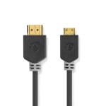 Nedis High Speed HDMI™ Cable with Ethernet | HDMI™ Connector | HDMI™ Mini Connector | 4K@60Hz | 18 Gbps | 2.00 m | Round | PVC | Anthracite | Window Box Nedis High Speed HDMI™ Cable with Ethernet | HDMI™ Connector | HDMI™ Mini Connector | 4K@60Hz | 18 Gbps | 2.00 m | Round | PVC | Anthracite | Window Box