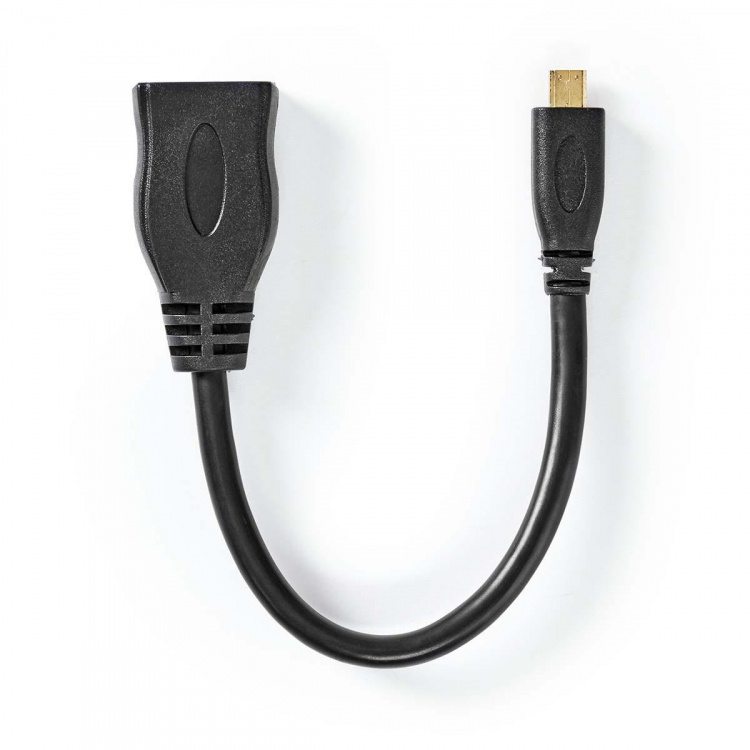 Nedis High Speed HDMI™ Cable with Ethernet | HDMI™ Micro Connector | HDMI™ Output | 4K@30Hz | 10.2 Gbps | 0.20 m | Round | PVC | Black | Envelope Nedis High Speed HDMI™ Cable with Ethernet | HDMI™ Micro Connector | HDMI™ Output | 4K@30Hz | 10.2 Gbps | 0.20 m | Round | PVC | Black | Envelope