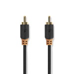 Nedis Digital Audio Cable | RCA Male | RCA Male | Gold Plated | 2.00 m | Round | PVC | Anthracite | Box