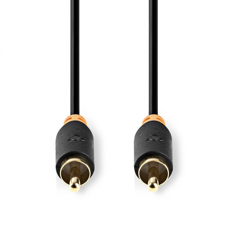Nedis Digital Audio Cable | RCA Male | RCA Male | Gold Plated | 2.00 m | Round | PVC | Anthracite | Box