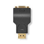 Nedis DisplayPort Adapter | DisplayPort Male | VGA Female | 1080p | Gold Plated | Straight | Round | ABS | Anthracite | Box