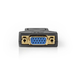 Nedis DisplayPort Adapter | DisplayPort Male | VGA Female | 1080p | Gold Plated | Straight | Round | ABS | Anthracite | Box