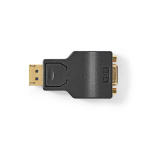 Nedis DisplayPort Adapter | DisplayPort Male | VGA Female | 1080p | Gold Plated | Straight | Round | ABS | Anthracite | Box