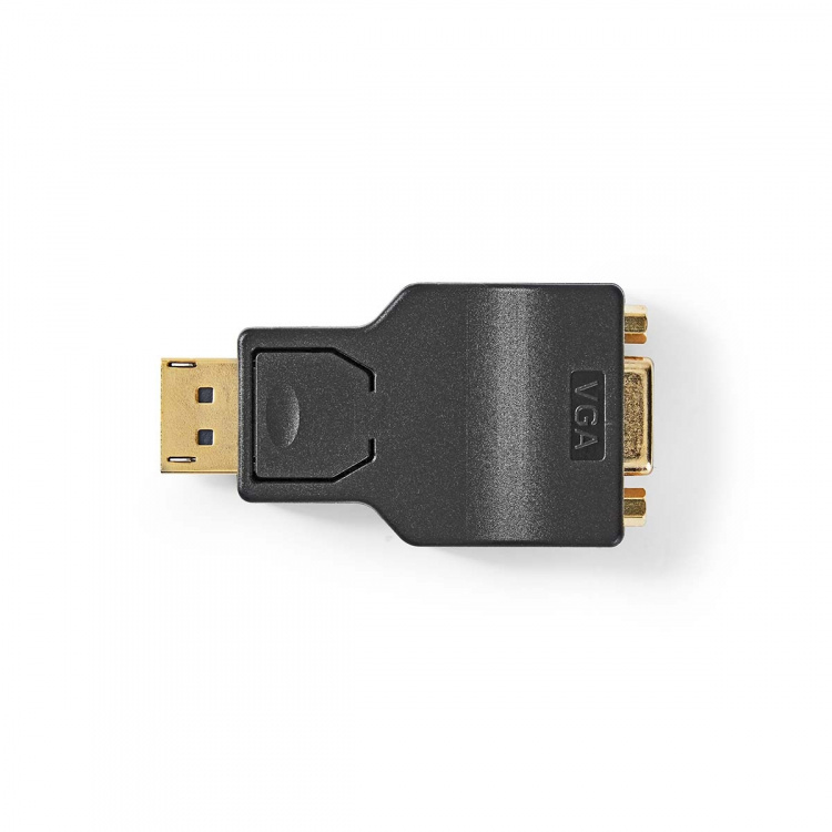 Nedis DisplayPort Adapter | DisplayPort Male | VGA Female | 1080p | Gold Plated | Straight | Round | ABS | Anthracite | Box
