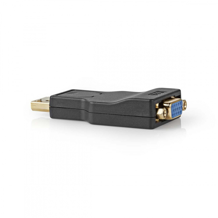 Nedis DisplayPort Adapter | DisplayPort Male | VGA Female | 1080p | Gold Plated | Straight | Round | ABS | Anthracite | Box