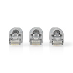 Nedis RJ45 Connector | Male | Solid UTP CAT6 | Straight | Gold Plated | 10 pcs | PVC | Grey | Box