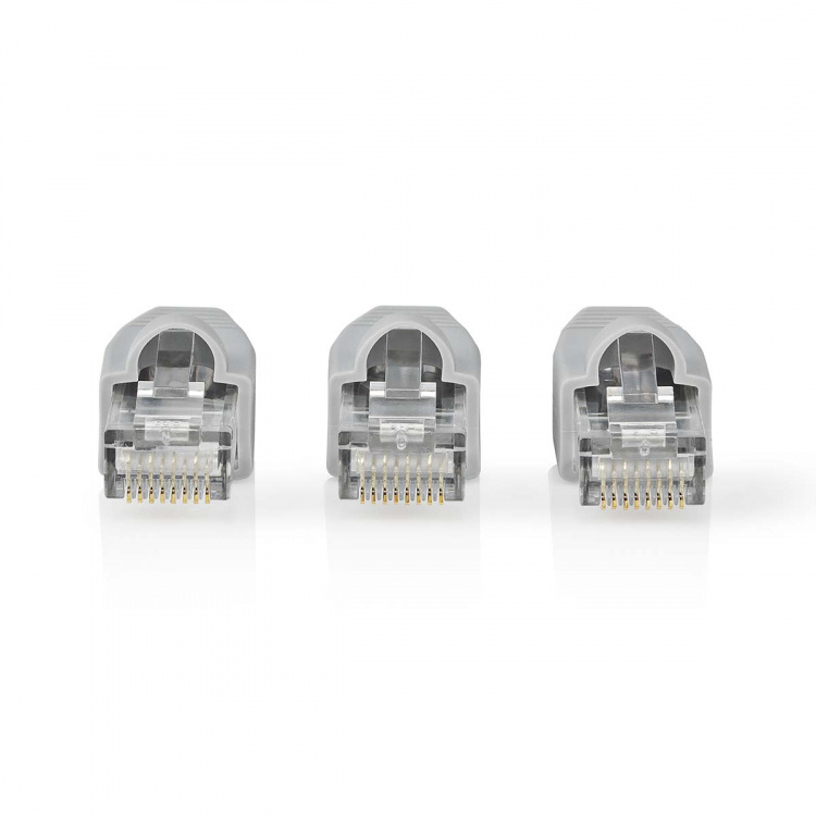 Nedis RJ45 Connector | Male | Solid UTP CAT6 | Straight | Gold Plated | 10 pcs | PVC | Grey | Box