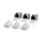 Nedis RJ45 Connector | Male | Solid UTP CAT6 | Straight | Gold Plated | 10 pcs | PVC | Grey | Box
