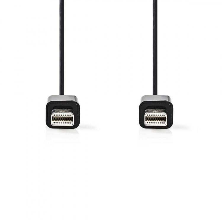 Nedis Mini DisplayPort Cable | DisplayPort 1.2 | Mini DisplayPort Male | Mini DisplayPort Male | 21.6 Gbps | Nickel Plated | 1.00 m | Round | PVC | Black | Polybag