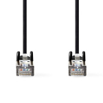 Nedis CAT5e Cable | SF/UTP | RJ45 Male | RJ45 Male | 0.30 m | Round | PVC | Black | Polybag