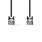Nedis CAT5e Cable | SF/UTP | RJ45 Male | RJ45 Male | 3.00 m | Round | PVC | Black | Polybag
