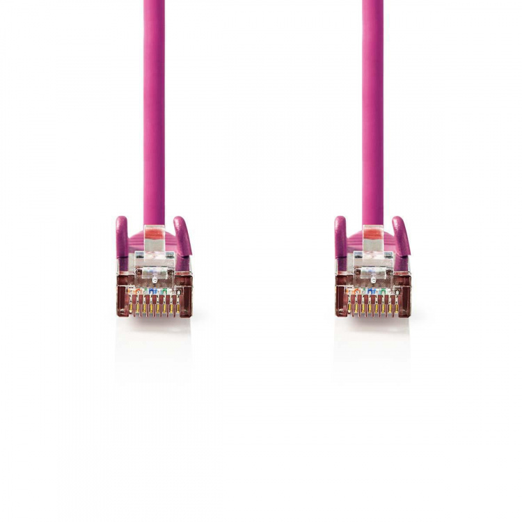 Nedis CAT5e Cable | SF/UTP | RJ45 Male | RJ45 Male | 20.0 m | Round | PVC | Pink | Polybag