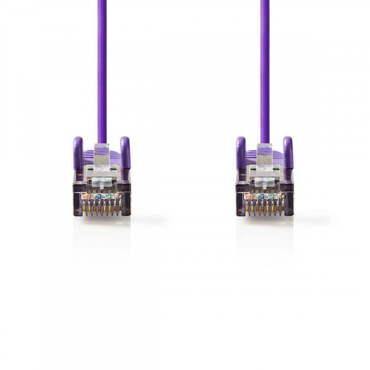 Nedis CAT5e Cable | SF/UTP | RJ45 Male | RJ45 Male | 2.00 m | Round | PVC | Violet | Polybag