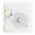 Nedis CAT5e Cable | SF/UTP | RJ45 Male | RJ45 Male | 20.0 m | Round | PVC | White | Polybag