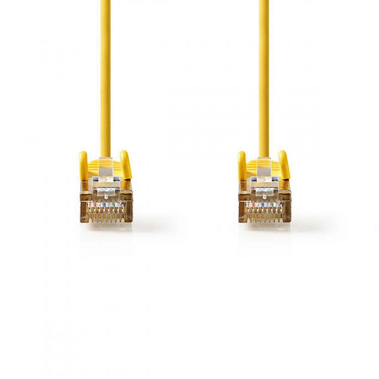 Nedis CAT5e Cable | SF/UTP | RJ45 Male | RJ45 Male | 5.00 m | Round | PVC | Yellow | Polybag