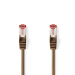 Nedis CAT6 Cable | RJ45 Male | RJ45 Male | S/FTP | 2.00 m | Round | LSZH | Brown | Polybag