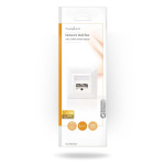 Nedis Network Wall Box | Flush Mount | 2 port(s) | CAT5e | Straight | Female | Gold Plated | PVC | White | Envelope