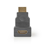 Nedis HDMI™ Adapter | HDMI™ Connector | HDMI™ Output | Gold Plated | Swivel | ABS | Black | 1 pcs | Envelope