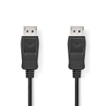 Nedis DisplayPort Cable | DisplayPort Male | DisplayPort Male | 4K@60Hz | Gold Plated | 2.00 m | Round | PVC | Black | Box