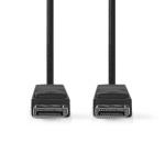 Nedis DisplayPort Cable | DisplayPort Male | DisplayPort Male | 4K@60Hz | Gold Plated | 2.00 m | Round | PVC | Black | Box