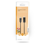 Nedis DisplayPort Cable | DisplayPort Male | HDMI™ Connector | 4K@30Hz | Nickel Plated | 2.00 m | Round | PVC | Black | Box Nedis DisplayPort Cable | DisplayPort Male | HDMI™ Connector | 4K@30Hz | Nickel Plated | 2.00 m | Round | PVC | Black | Box