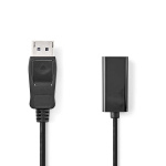 Nedis DisplayPort Cable | DisplayPort Male | HDMI™ Output | 4K@30Hz | Nickel Plated | 0.20 m | Round | PVC | Black | Box Nedis DisplayPort Cable | DisplayPort Male | HDMI™ Output | 4K@30Hz | Nickel Plated | 0.20 m | Round | PVC | Black | Box