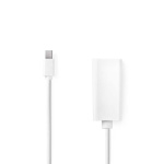 Nedis Mini DisplayPort Cable | DisplayPort 1.2 | Mini DisplayPort Male | HDMI™ Output | 21.6 Gbps | Nickel Plated | 0.20 m | Round | PVC | White | Box