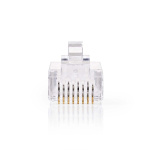 Nedis RJ45 Connector | Male | Solid UTP CAT6 | Straight | Gold Plated | 10 pcs | PVC | Transparent | Box