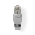 Nedis RJ45 Connector | Male | Solid FTP CAT5e | Straight | Nickel Plated | 10 pcs | Polycarbonate | Grey / Transparent | Box