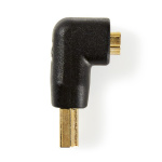 Nedis HDMI™ Adapter | HDMI™ Connector | HDMI™ Output | Gold Plated | Angled 90° | ABS | Black | 1 pcs | Box