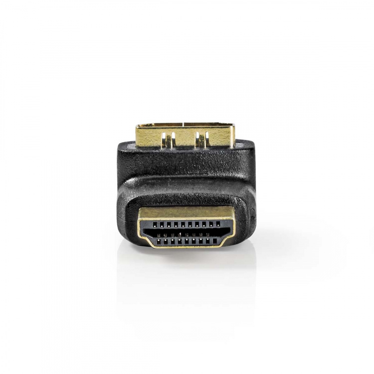 Nedis HDMI™ Adapter | HDMI™ Connector | HDMI™ Output | Gold Plated | Angled 270° | ABS | Black | 1 pcs | Box
