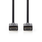 Nedis High Speed HDMI™ Cable with Ethernet | HDMI™ Connector | HDMI™ Connector | 4K@30Hz | 18 Gbps | 40.0 m | Round | PVC | Black | Tag