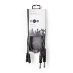 Nedis Stereo Audio Cable | 2x 6.35 mm Male | 2x RCA Male | Nickel Plated | 1.50 m | Round | Dark Grey | Carton Sleeve Nedis Stereo Audio Cable | 2x 6.35 mm Male | 2x RCA Male | Nickel Plated | 1.50 m | Round | Dark Grey | Carton Sleeve