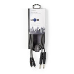 Nedis Stereo Audio Cable | 2x 6.35 mm Male | 2x RCA Male | Nickel Plated | 3.00 m | Round | Dark Grey | Carton Sleeve Nedis Stereo Audio Cable | 2x 6.35 mm Male | 2x RCA Male | Nickel Plated | 3.00 m | Round | Dark Grey | Carton Sleeve