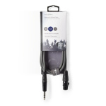 Nedis Balanced Audio Cable | XLR 3-Pin Female | 6.35 mm Male | Nickel Plated | 1.50 m | Round | PVC | Dark Grey | Carton Sleeve