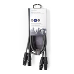 Nedis Balanced Audio Cable | 2x XLR 3-Pin Male | 2x XLR 3-Pin Female | Nickel Plated | 1.50 m | Round | PVC | Dark Grey | Carton Sleeve Nedis Balanced Audio Cable | 2x XLR 3-Pin Male | 2x XLR 3-Pin Female | Nickel Plated | 1.50 m | Round | PVC | Dark Grey | Carton Sleeve
